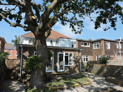 Ashdown Nursing Home view of rear garden